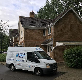 Blocked drain at semi detached house in Crosier Close, Kidbrooke, South London SE3