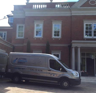 Clearing blocked drains for domestic customer in St Georges Hill, Weybridge, Surrey KT13