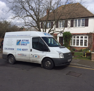 CCTV drain inspection in Denbigh Close, Chislehurst, Kent BR7